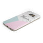 Marble Pink Geometric Personalised Samsung Galaxy Case Bottom Cutout