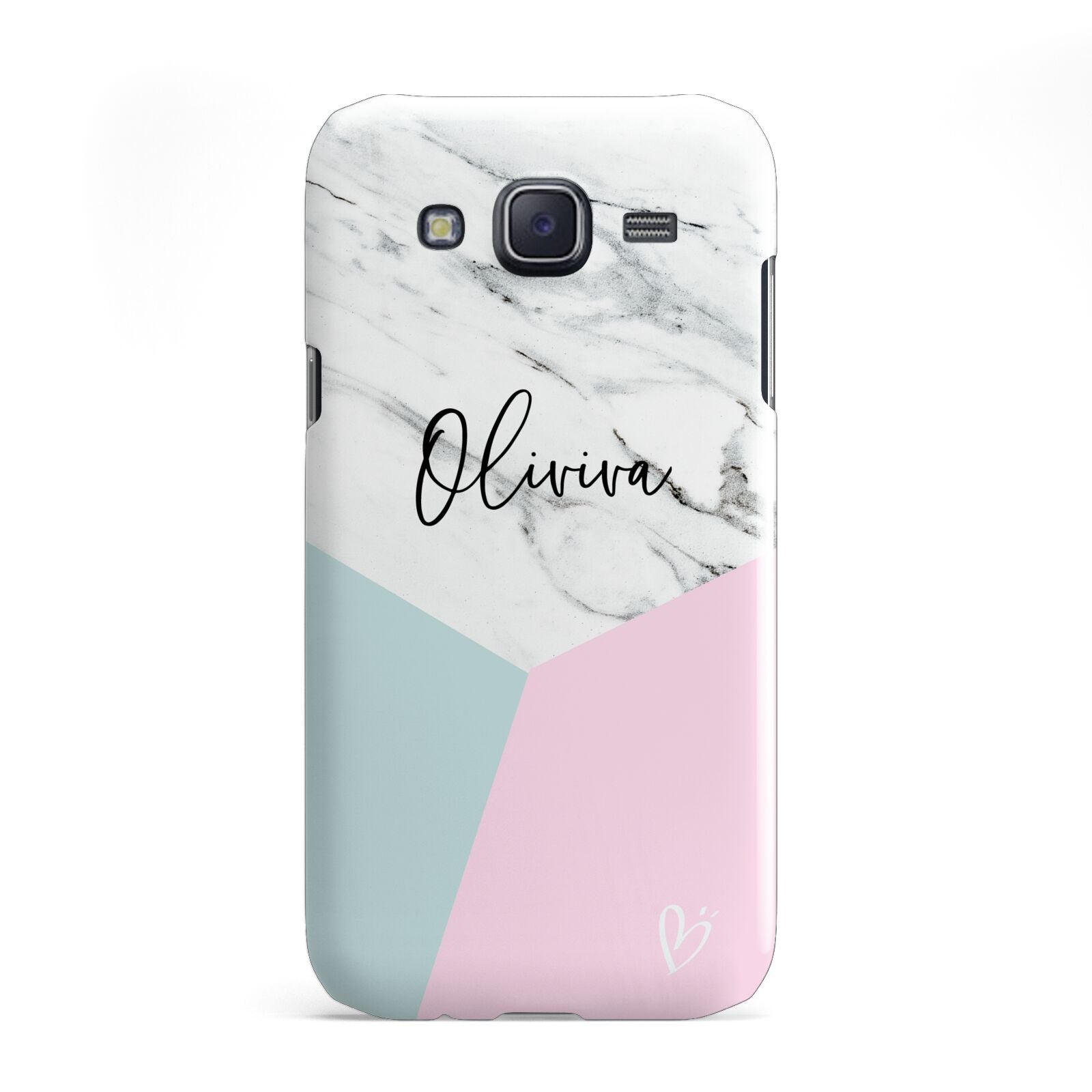 Marble Pink Geometric Personalised Samsung Galaxy J5 Case