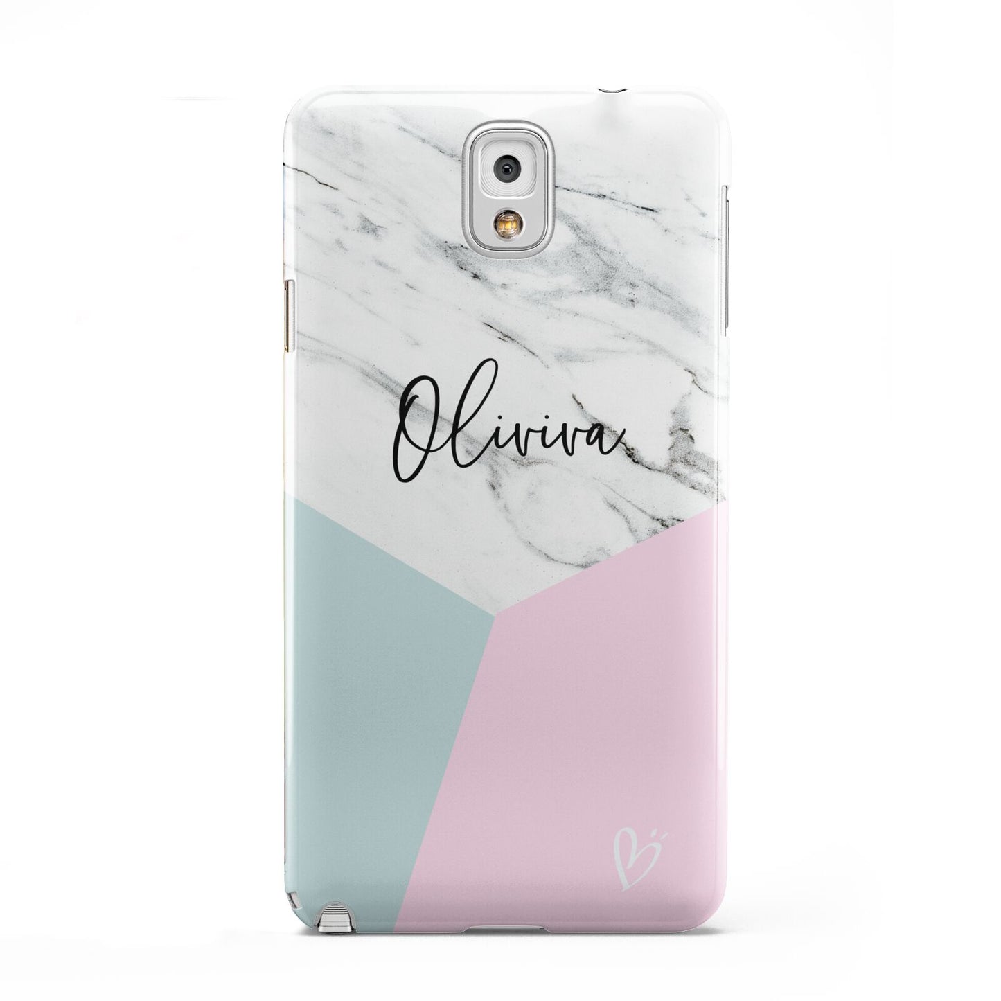 Marble Pink Geometric Personalised Samsung Galaxy Note 3 Case