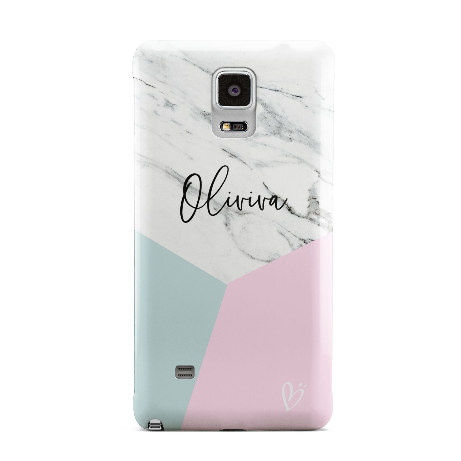 Marble Pink Geometric Personalised Samsung Galaxy Note 4 Case