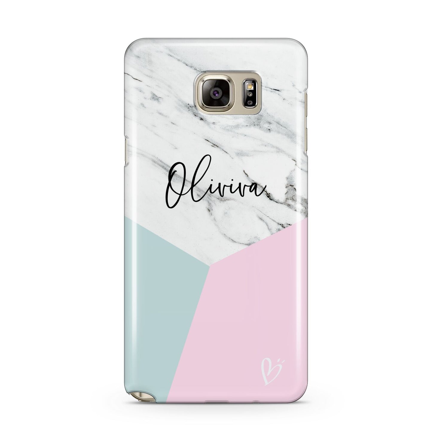 Marble Pink Geometric Personalised Samsung Galaxy Note 5 Case