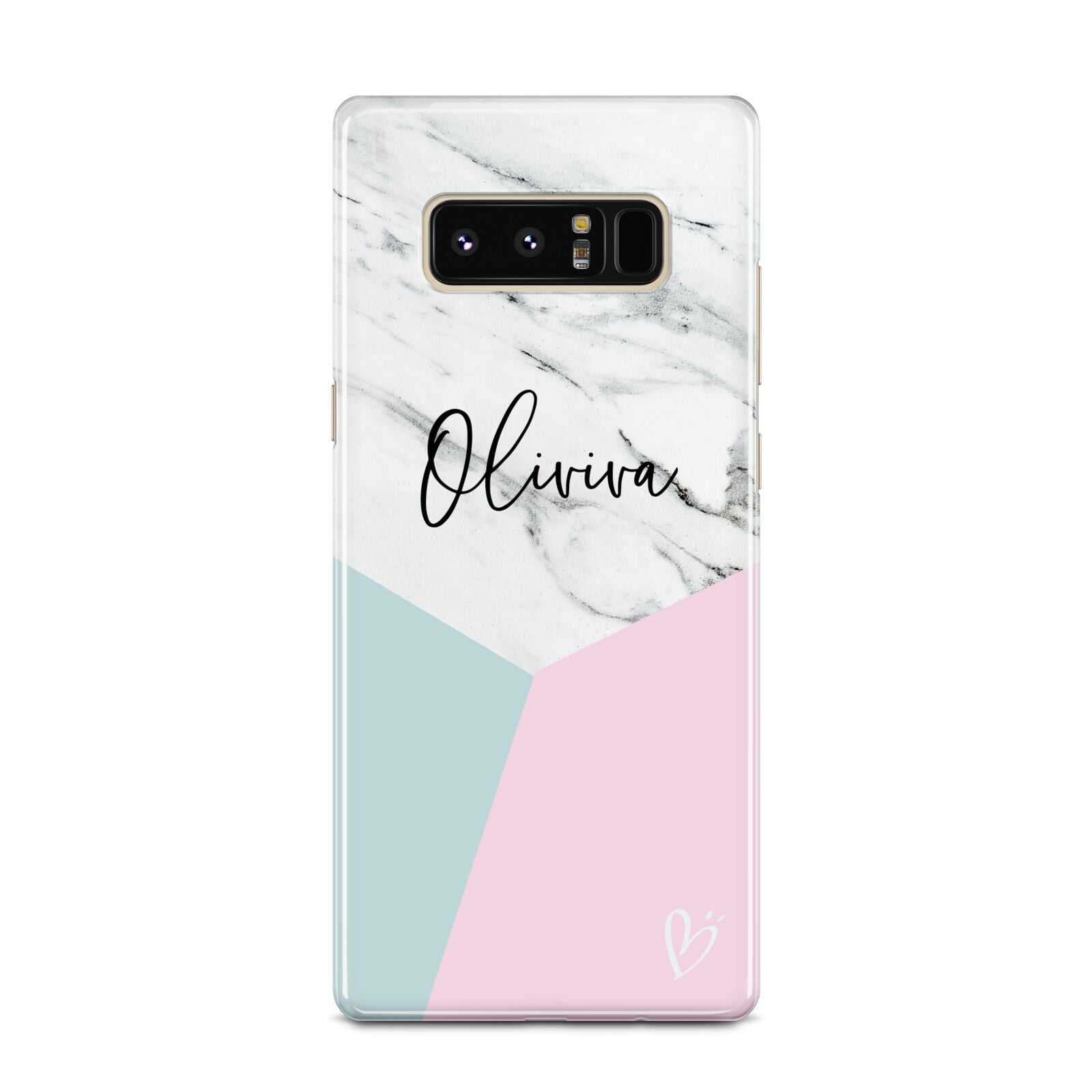 Marble Pink Geometric Personalised Samsung Galaxy Note 8 Case