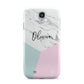 Marble Pink Geometric Personalised Samsung Galaxy S4 Case