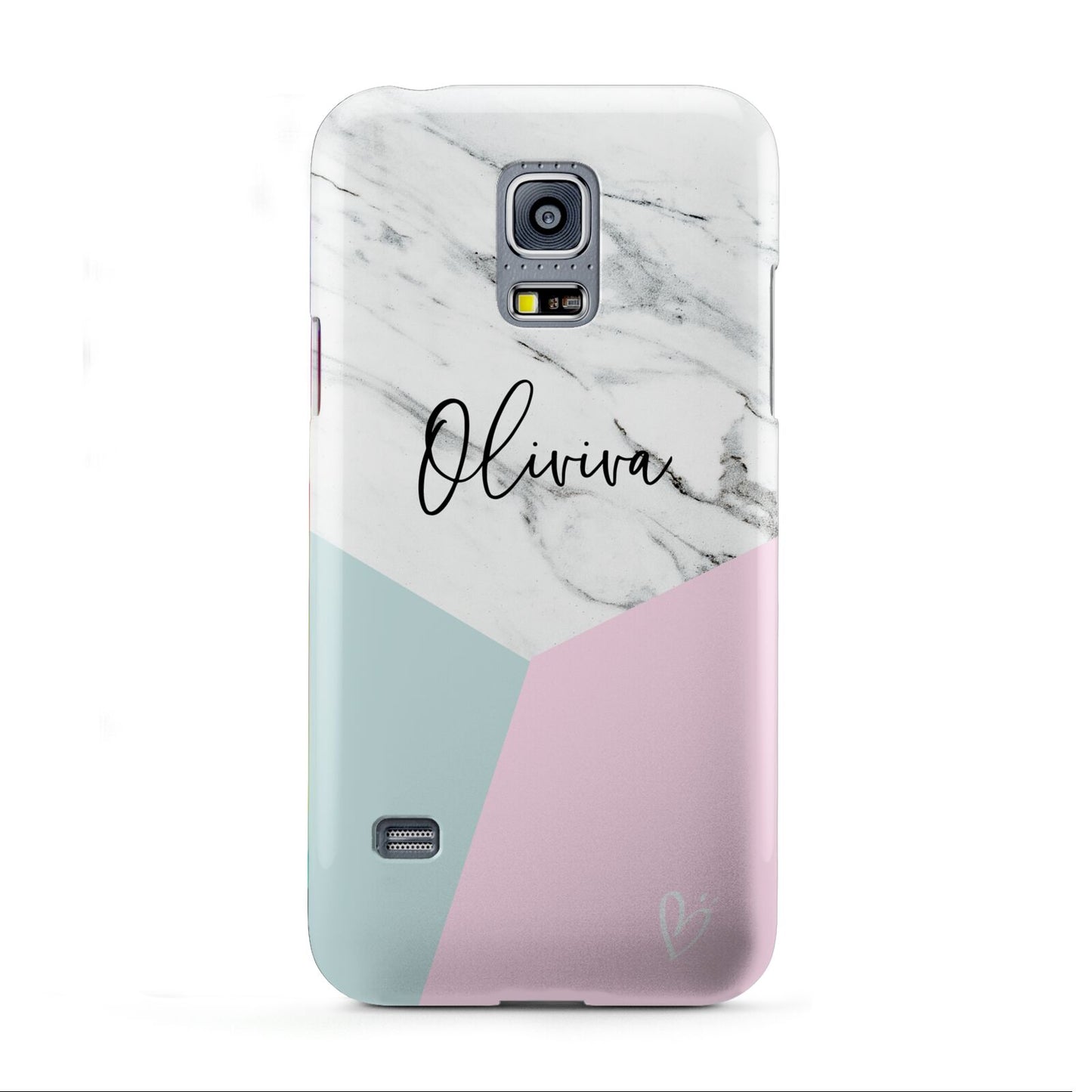 Marble Pink Geometric Personalised Samsung Galaxy S5 Mini Case