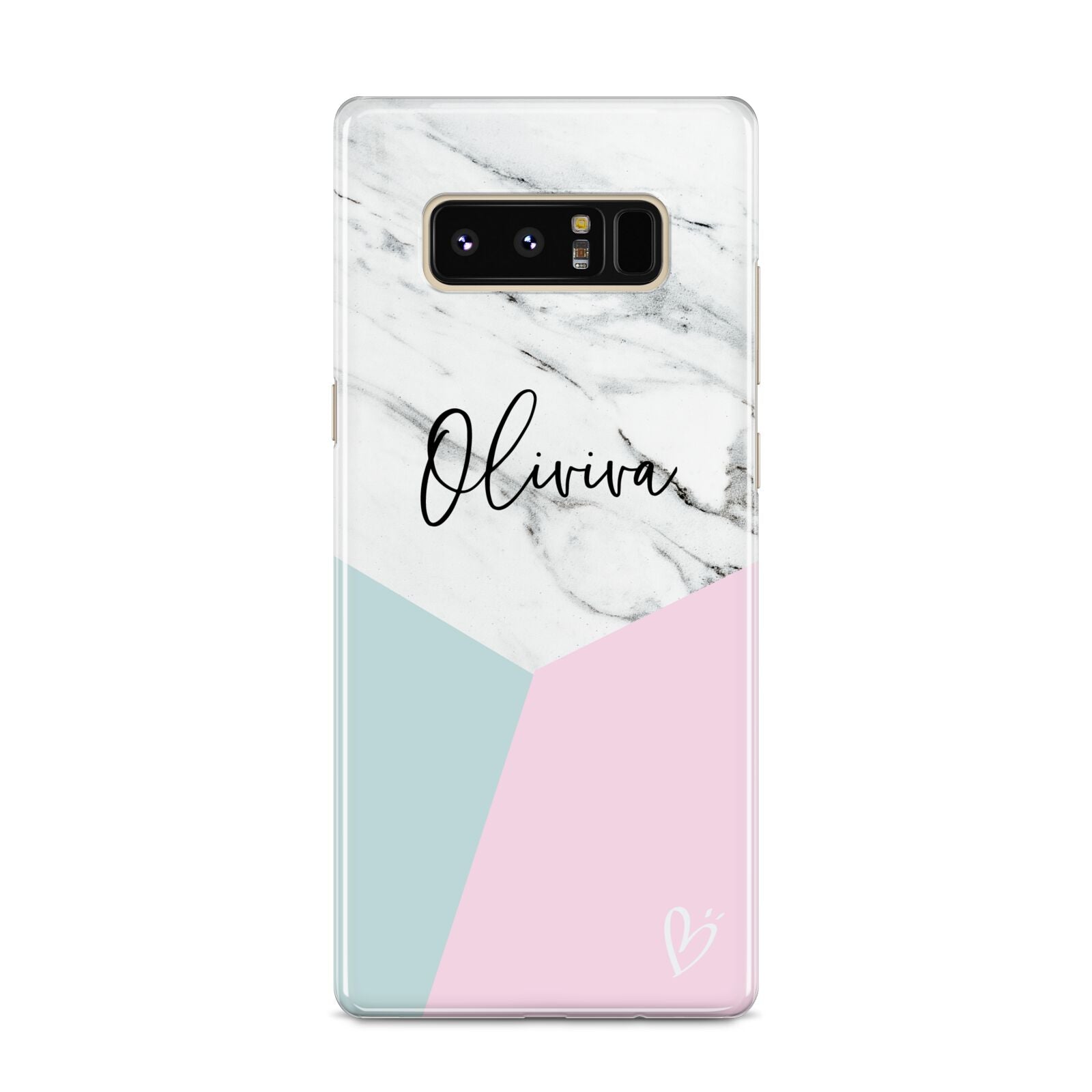 Marble Pink Geometric Personalised Samsung Galaxy S8 Case