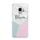 Marble Pink Geometric Personalised Samsung Galaxy S9 Case