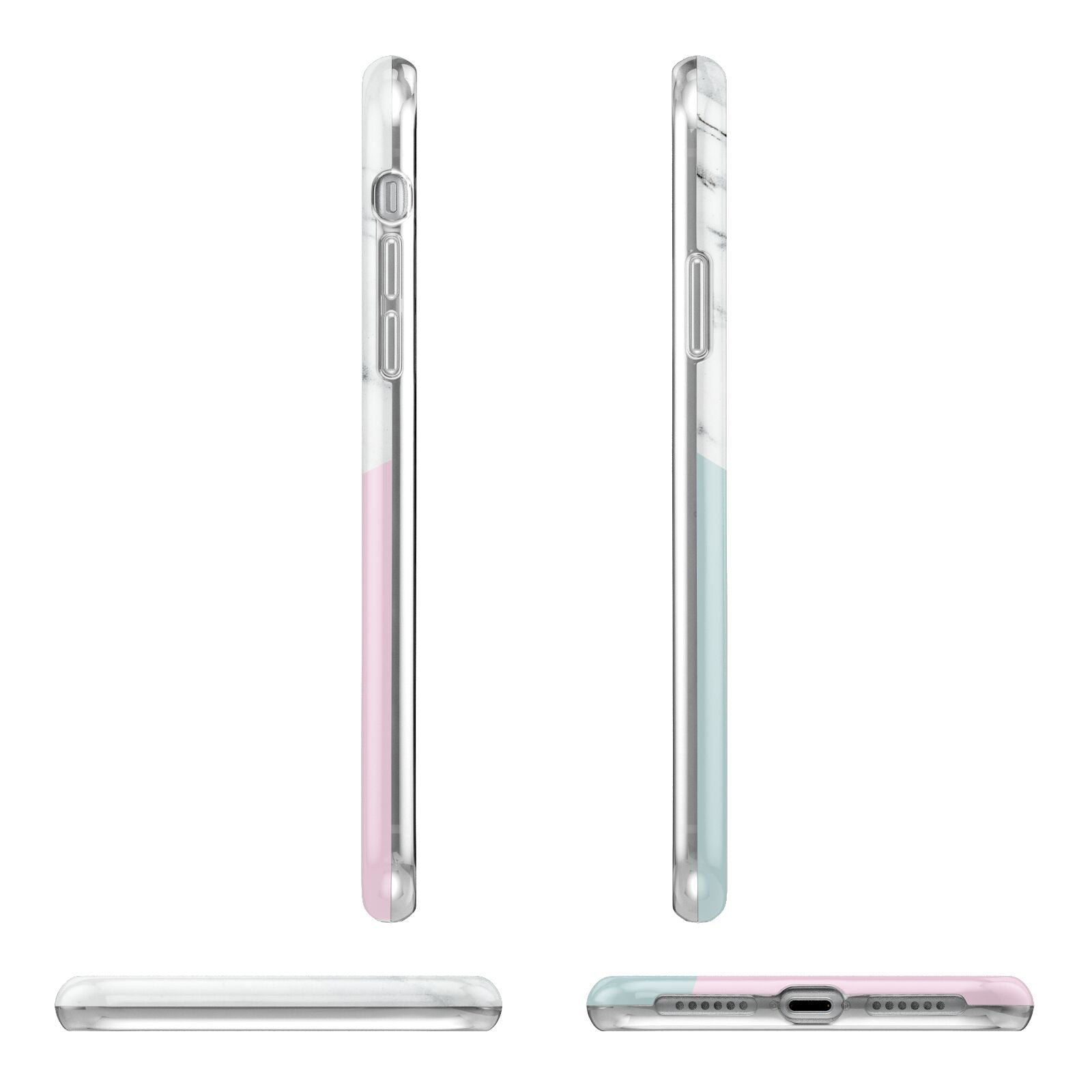 Marble Pink Geometric Personalised iPhone 11 Pro 3D Tough Case Angle Images