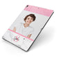 Marble Pink Glitter Photo Custom Apple iPad Case on Grey iPad Side View