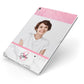 Marble Pink Glitter Photo Custom Apple iPad Case on Silver iPad Side View