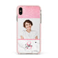 Marble Pink Glitter Photo Custom Apple iPhone Xs Max Impact Case Pink Edge on Gold Phone