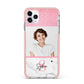 Marble Pink Glitter Photo Custom iPhone 11 Pro Max Impact Pink Edge Case