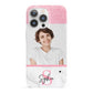 Marble Pink Glitter Photo Custom iPhone 13 Pro Full Wrap 3D Snap Case