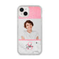Marble Pink Glitter Photo Custom iPhone 14 Plus Glitter Tough Case Starlight
