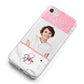 Marble Pink Glitter Photo Custom iPhone 8 Bumper Case on Silver iPhone Alternative Image