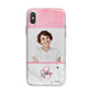 Marble Pink Glitter Photo Custom iPhone X Bumper Case on Silver iPhone Alternative Image 1