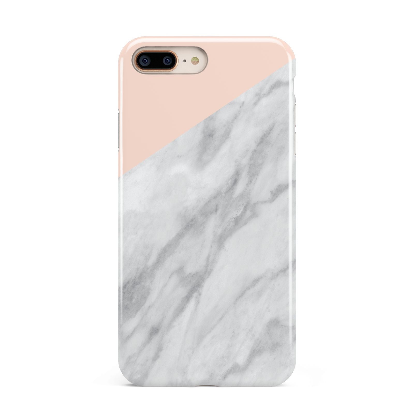Marble Pink White Grey Apple iPhone 7 8 Plus 3D Tough Case