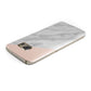 Marble Pink White Grey Samsung Galaxy Case Top Cutout