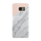 Marble Pink White Grey Samsung Galaxy Case