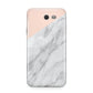 Marble Pink White Grey Samsung Galaxy J7 2017 Case