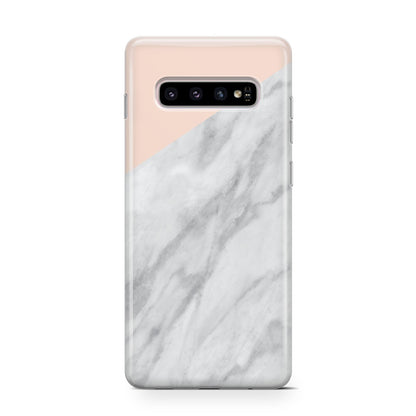 Marble Pink White Grey Samsung Galaxy S10 Case