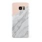 Marble Pink White Grey Samsung Galaxy S7 Edge Case