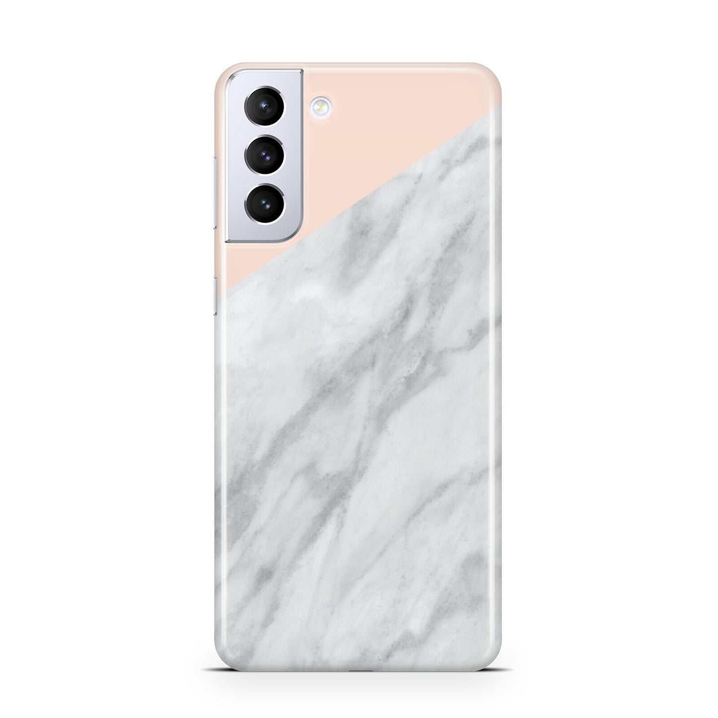 Marble Pink White Grey Samsung S21 Plus Phone Case