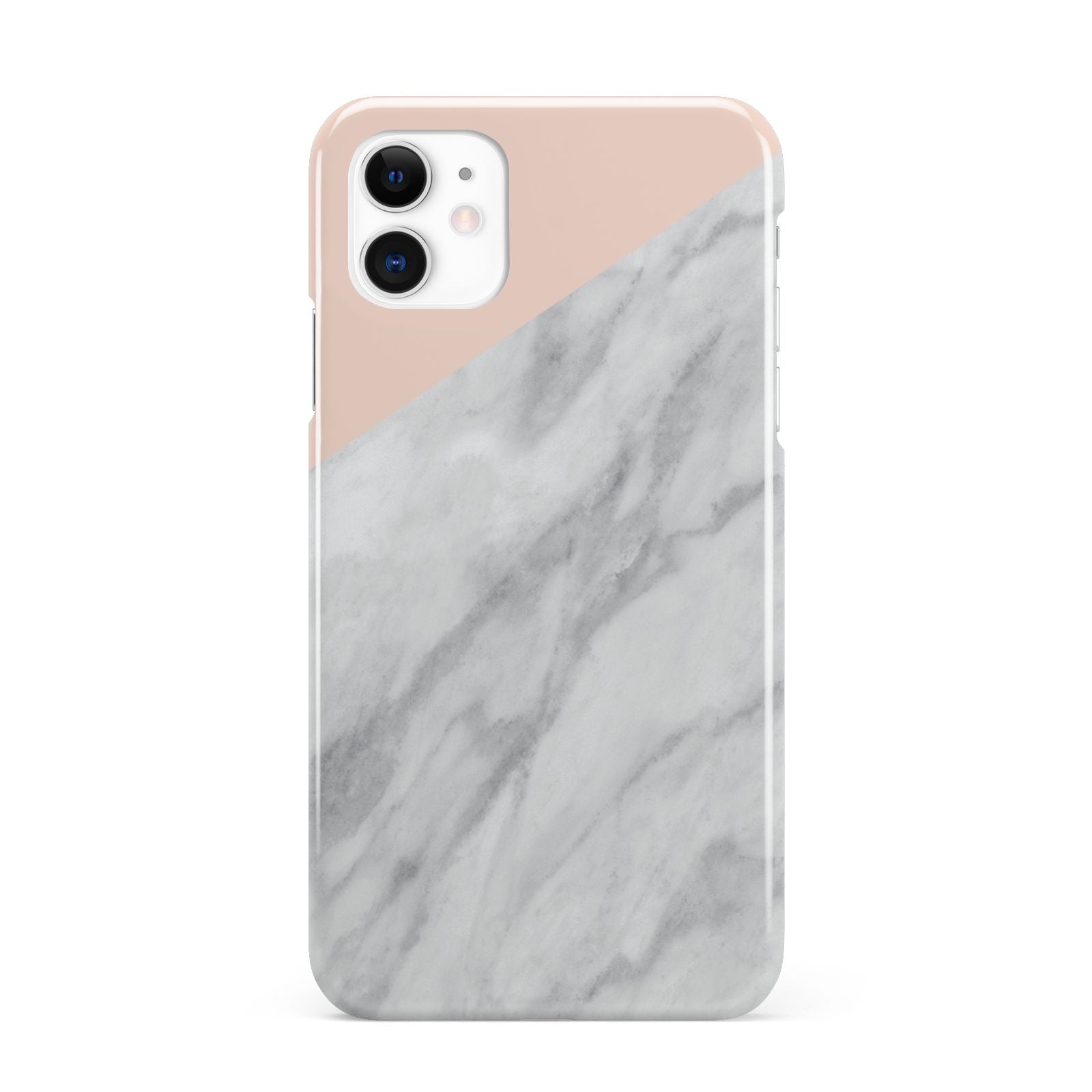 Marble Pink White Grey iPhone 11 3D Snap Case