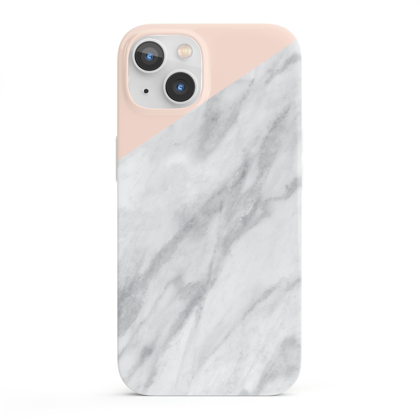 Marble Pink White Grey iPhone 13 Full Wrap 3D Snap Case