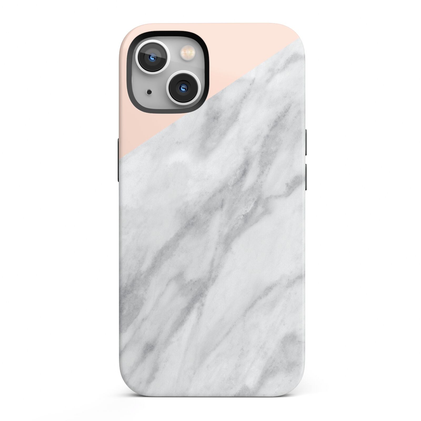 Marble Pink White Grey iPhone 13 Full Wrap 3D Tough Case