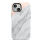 Marble Pink White Grey iPhone 13 Mini Full Wrap 3D Tough Case