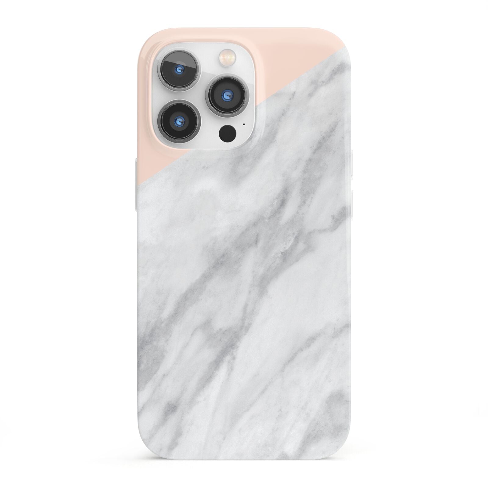 Marble Pink White Grey iPhone 13 Pro Full Wrap 3D Snap Case