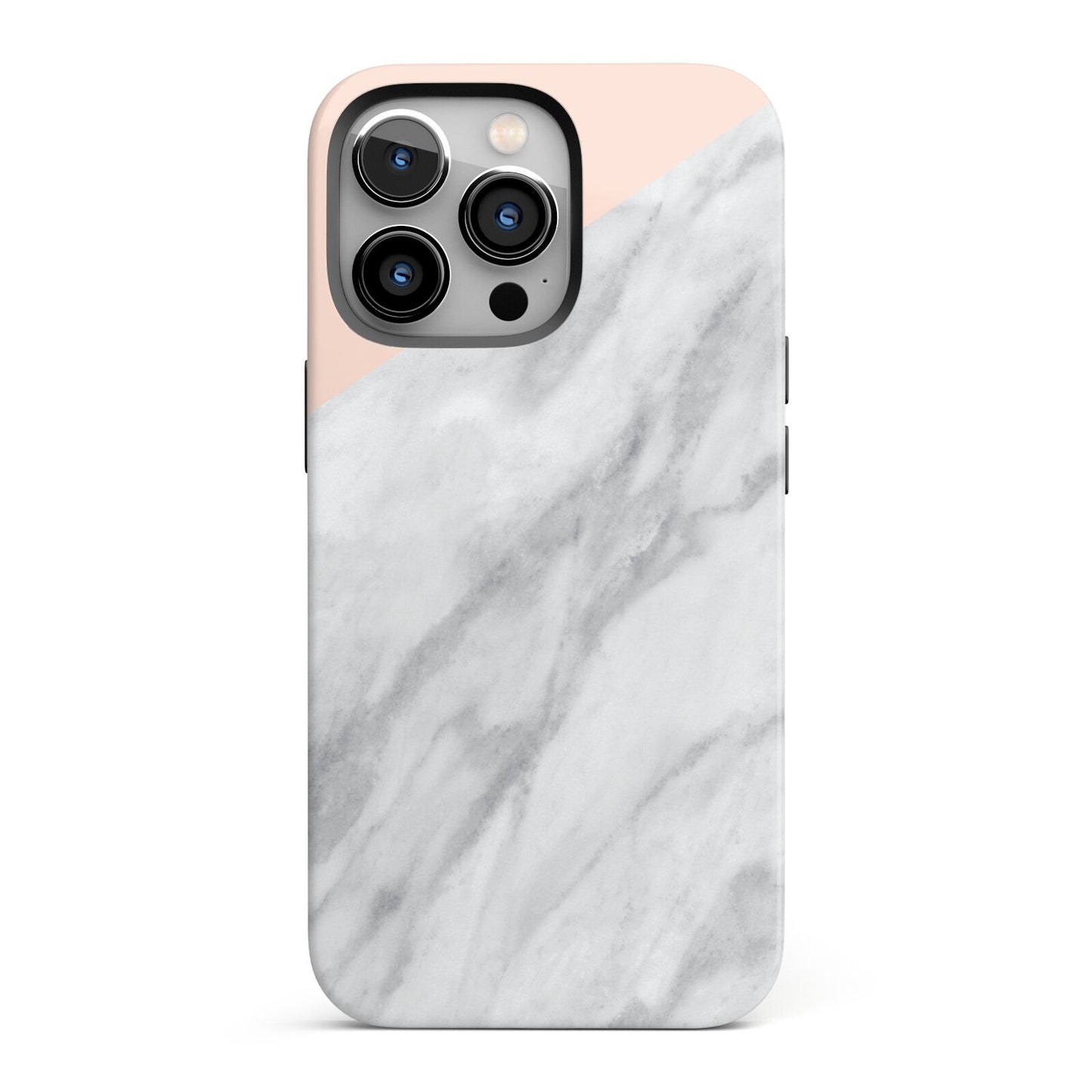 Marble Pink White Grey iPhone 13 Pro Full Wrap 3D Tough Case