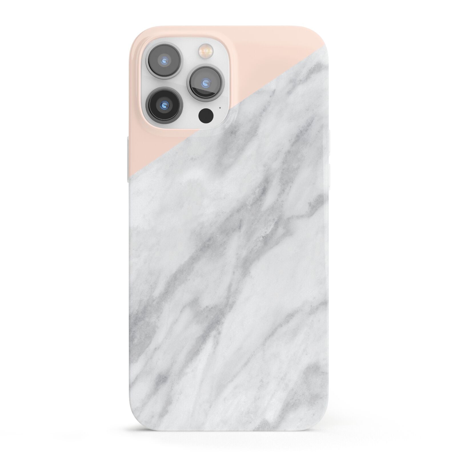 Marble Pink White Grey iPhone 13 Pro Max Full Wrap 3D Snap Case