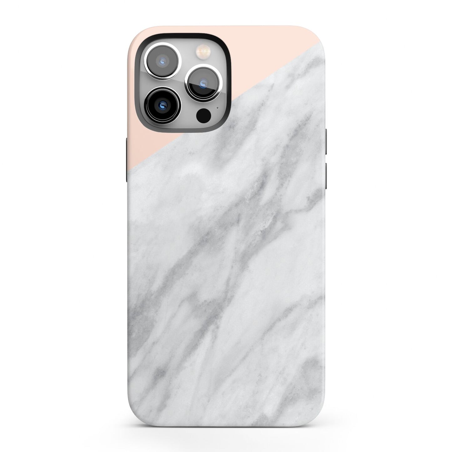 Marble Pink White Grey iPhone 13 Pro Max Full Wrap 3D Tough Case