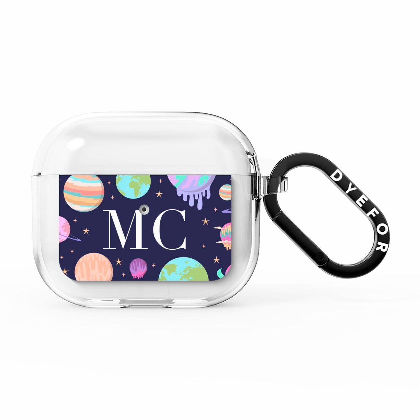 Marble Planets Personalised Initials AirPods Clear Case 3rd Gen