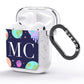 Marble Planets Personalised Initials AirPods Glitter Case Side Image