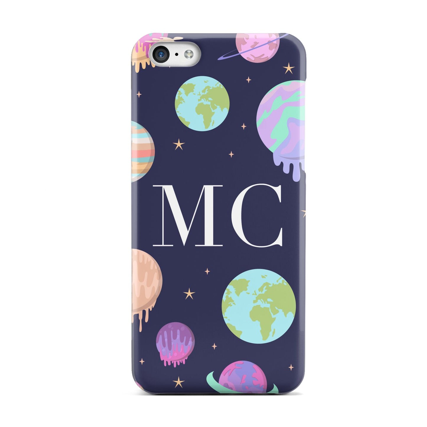 Marble Planets Personalised Initials Apple iPhone 5c Case