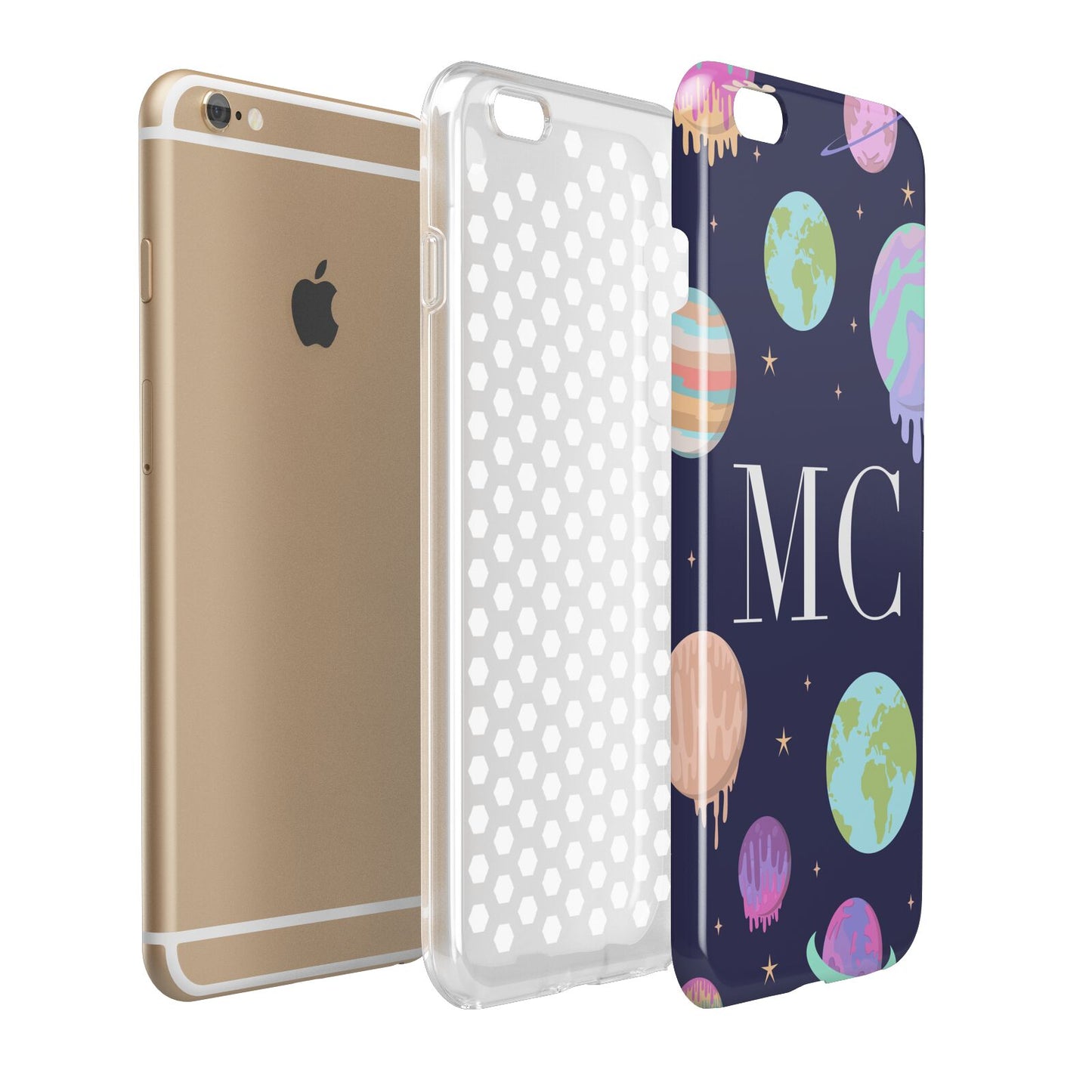 Marble Planets Personalised Initials Apple iPhone 6 Plus 3D Tough Case Expand Detail Image