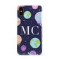 Marble Planets Personalised Initials Apple iPhone XS 3D Snap Case