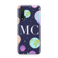 Marble Planets Personalised Initials Huawei Nova 6 Phone Case