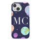 Marble Planets Personalised Initials iPhone 13 Mini Full Wrap 3D Snap Case