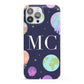 Marble Planets Personalised Initials iPhone 13 Pro Max Full Wrap 3D Snap Case