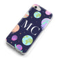 Marble Planets Personalised Initials iPhone 8 Bumper Case on Silver iPhone Alternative Image