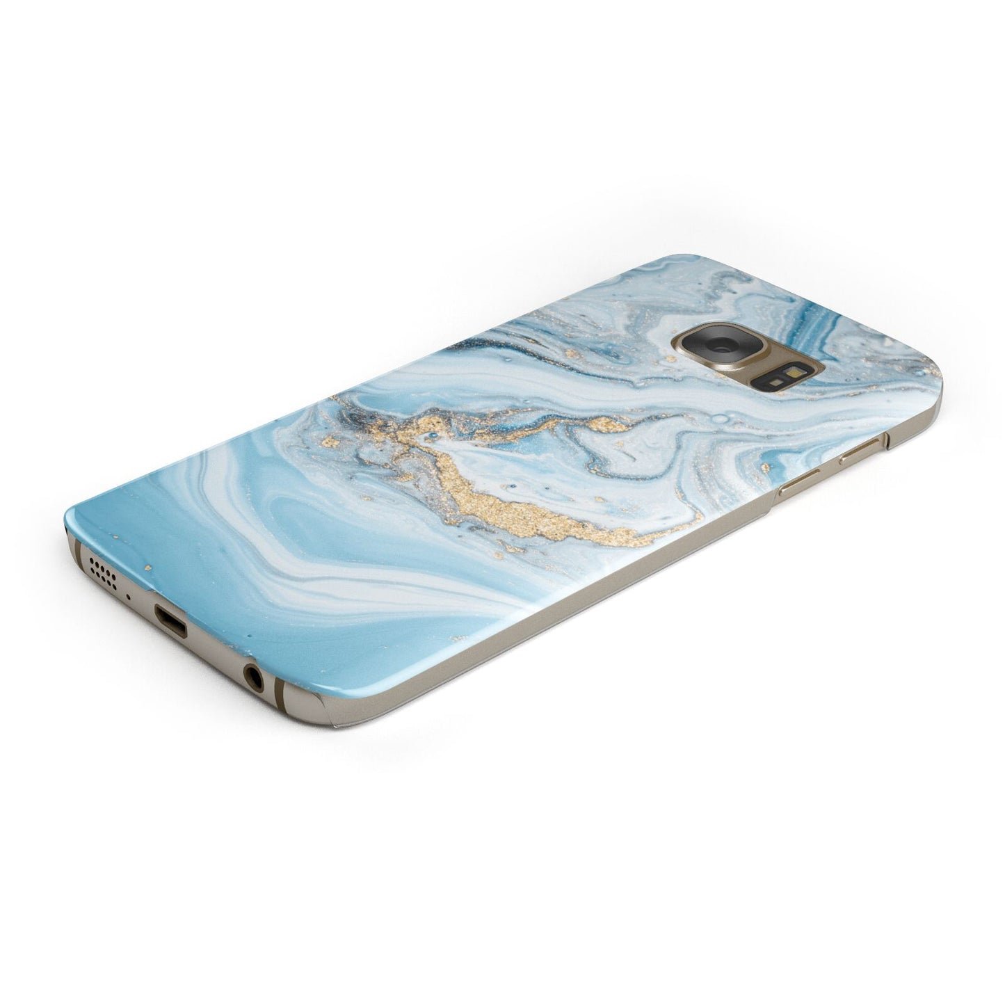 Marble Protective Samsung Galaxy Case Angled Image