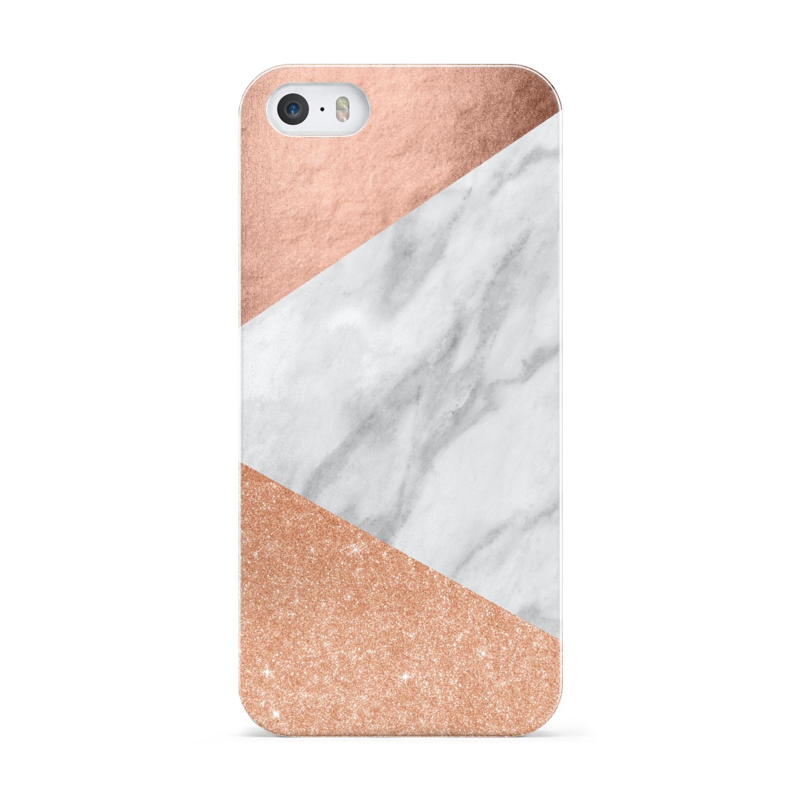 Marble Rose Gold Apple iPhone 5 Case