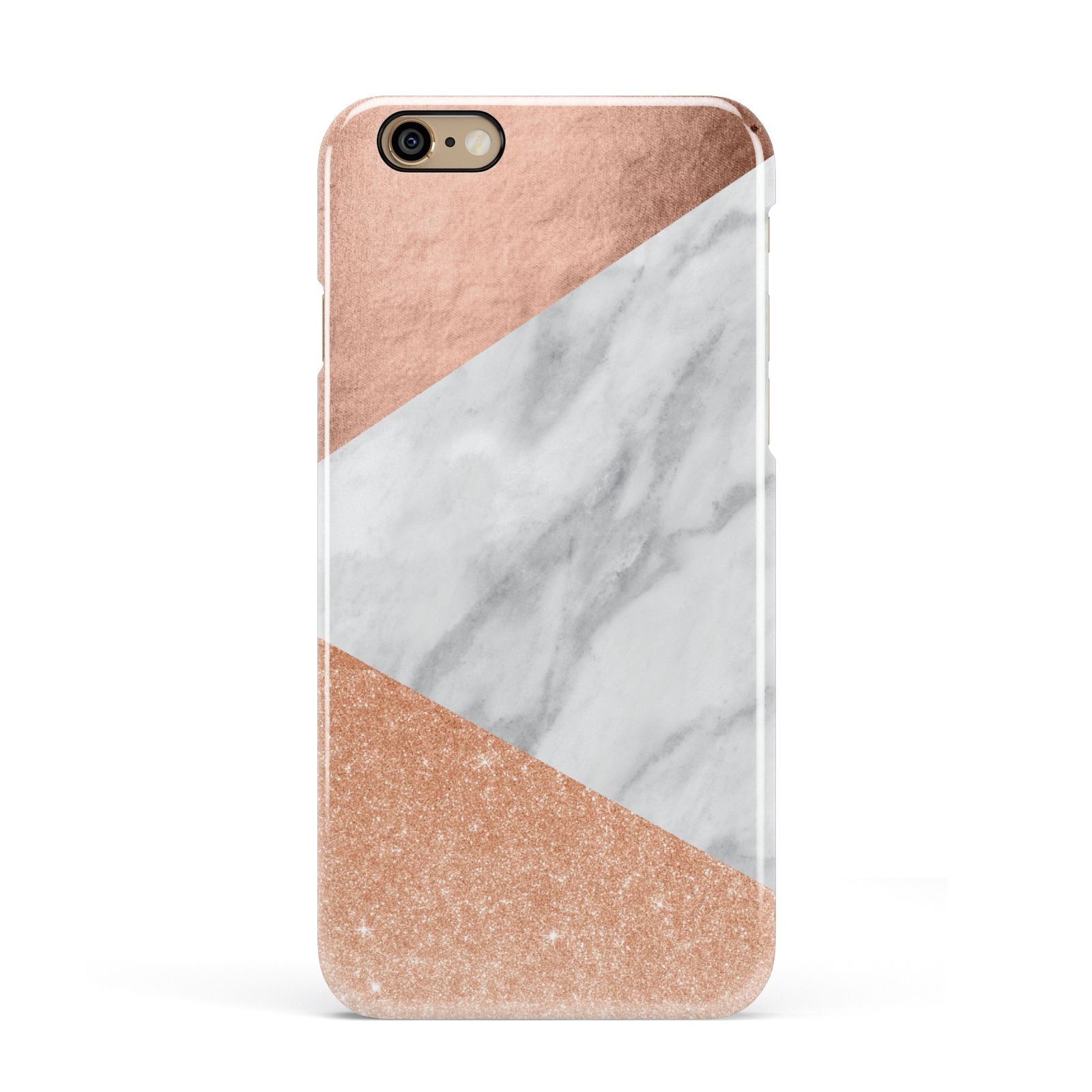 Marble Rose Gold Apple iPhone 6 3D Snap Case