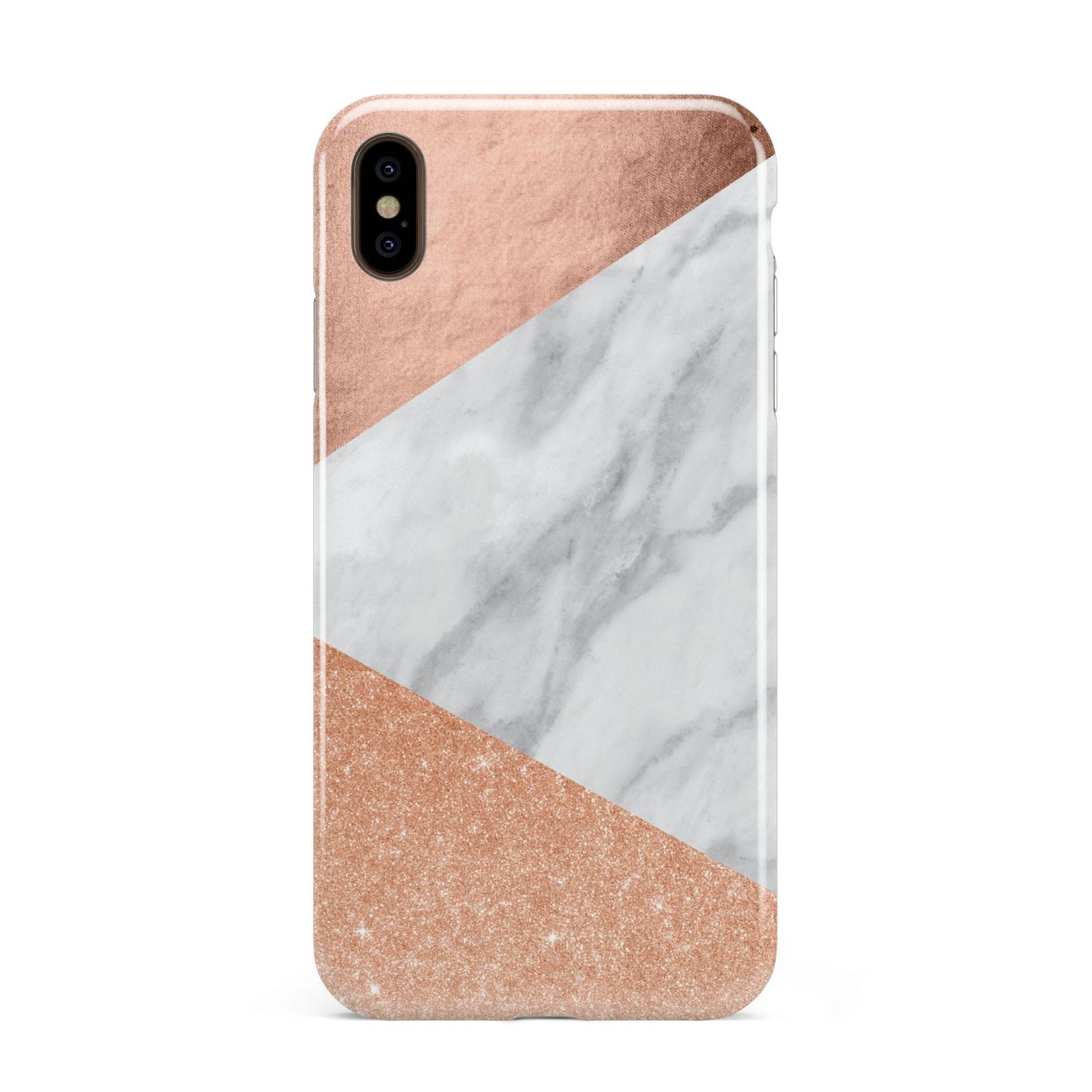Marble Rose Gold Apple iPhone Xs Max 3D Tough Case