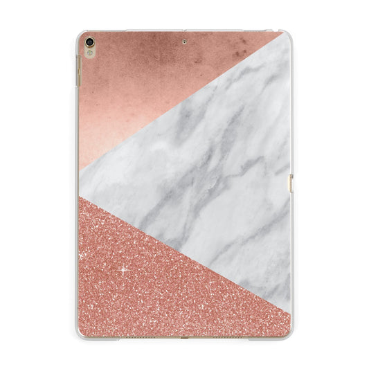 Marble Rose Gold Foil Apple iPad Gold Case