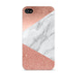 Marble Rose Gold Foil Apple iPhone 4s Case