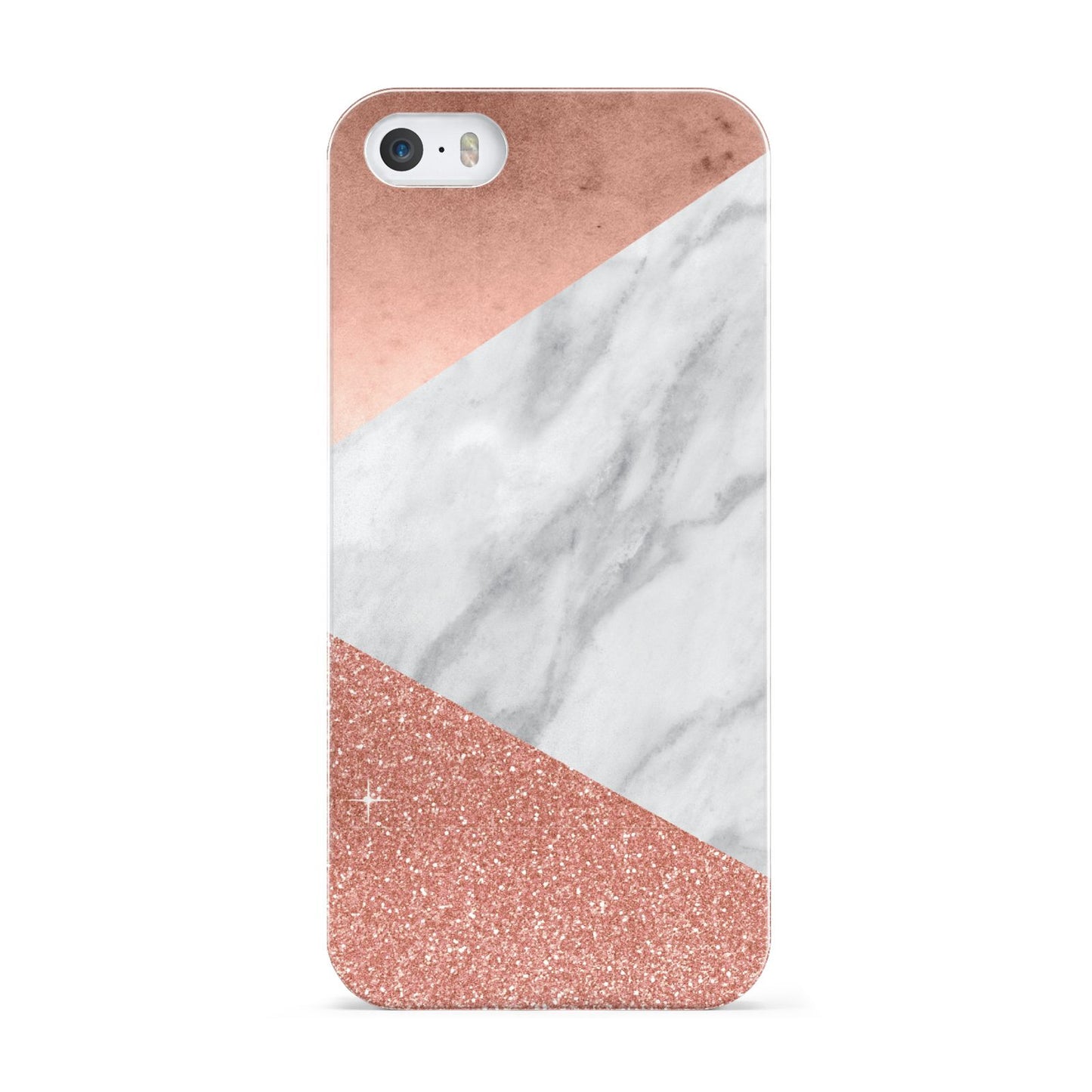 Marble Rose Gold Foil Apple iPhone 5 Case